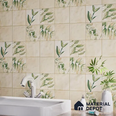 Plain Wall & Floor Tile TL 07187 F Kenzo Nexo Lena Lt 1 ft x 1 ft Matte Finish Ceramic Tile - 10 mm