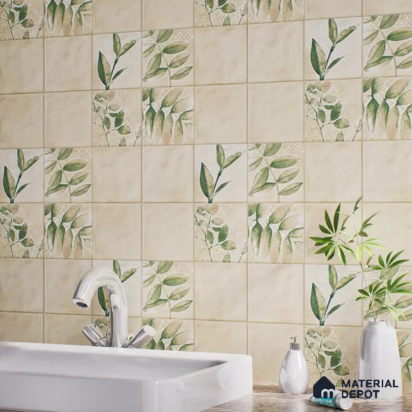 Plain Wall & Floor Tile TL 07187 F Kenzo Nexo Lena Lt 1 ft x 1 ft Matte Finish Ceramic Tile - 10 mm