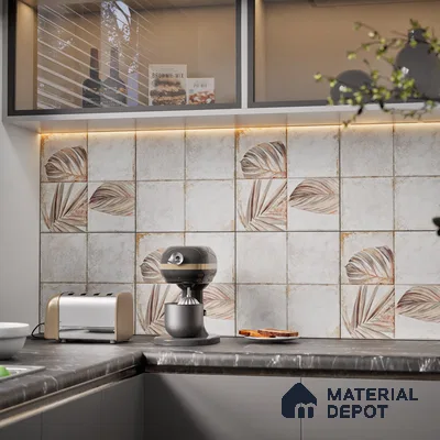 Stone Wall & Floor TL 07187 H Kenzo Nexo Megan Lt 1 ft x 1 ft Matte Finish Ceramic Tile - 10 mm