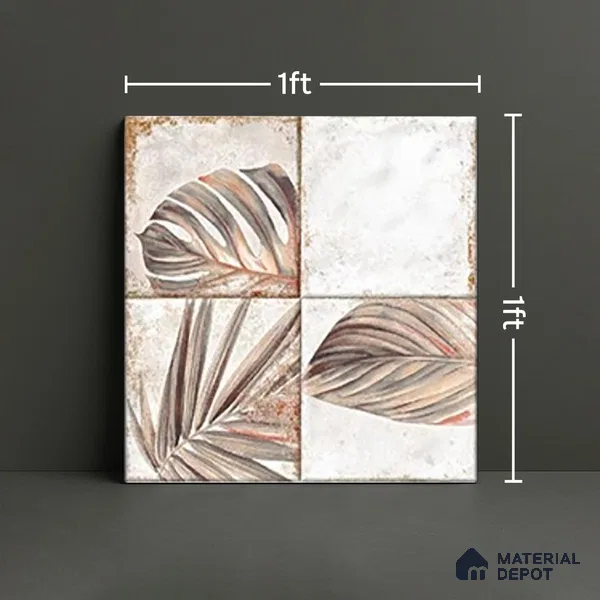 TL 07187 I Kenzo Nexo Megan Deco 1 ft x 1 ft Matte Finish Ceramic Tile - 10 mm