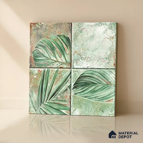 TL 07187 K Kenzo Nexo Mountain Deco 1 ft x 1 ft Matte Finish Ceramic Tile - 10 mm