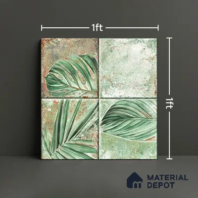 TL 07187 K Kenzo Nexo Mountain Deco 1 ft x 1 ft Matte Finish Ceramic Tile - 10 mm