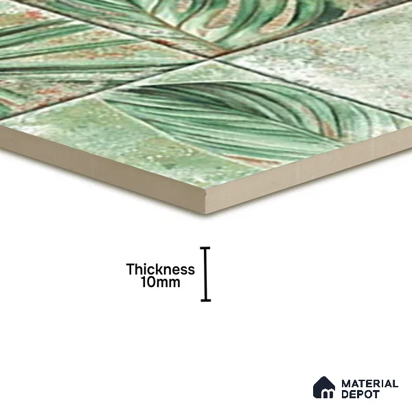 TL 07187 K Kenzo Nexo Mountain Deco 1 ft x 1 ft Matte Finish Ceramic Tile - 10 mm