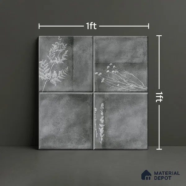 TL 07187 M Kenzo Nexo Slate 1 ft x 1 ft Matte Finish Ceramic Tile - 10 mm