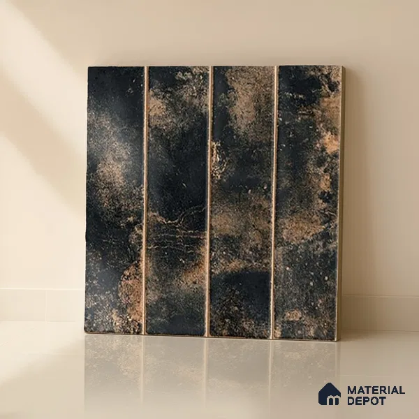 Faux Subway Wall Tile TL 07190 Tikal Nexo Ebony 1 ft x 1 ft Matte Finish Ceramic Tile - 10 mm | Suitable For Kitchen & Bathroom
