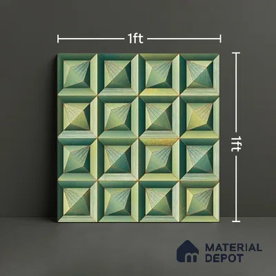 TL 07189 Prism Nexo Pine 1 ft x 1 ft Matte Finish Ceramic Tile - 10 mm