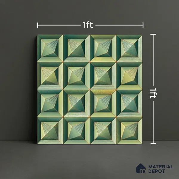 TL 07189 Prism Nexo Pine 1 ft x 1 ft Matte Finish Ceramic Tile - 10 mm