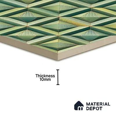 TL 07189 Prism Nexo Pine 1 ft x 1 ft Matte Finish Ceramic Tile - 10 mm
