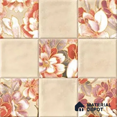TL 07186 B Filo Nexo Berta Deco 1 ft x 1 ft Matte Finish Ceramic Tile - 10 mm