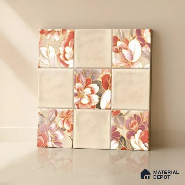 TL 07186 B Filo Nexo Berta Deco 1 ft x 1 ft Matte Finish Ceramic Tile - 10 mm