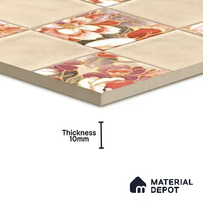 TL 07186 B Filo Nexo Berta Deco 1 ft x 1 ft Matte Finish Ceramic Tile - 10 mm