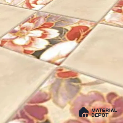 TL 07186 B Filo Nexo Berta Deco 1 ft x 1 ft Matte Finish Ceramic Tile - 10 mm