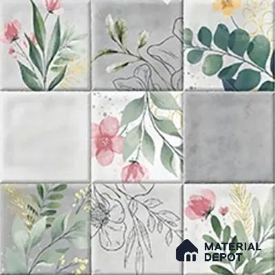 TL 07186 D Filo Nexo Ebro Deco 1 ft x 1 ft Matte Finish Ceramic Tile - 10 mm