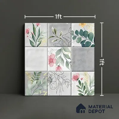 TL 07186 D Filo Nexo Ebro Deco 1 ft x 1 ft Matte Finish Ceramic Tile - 10 mm