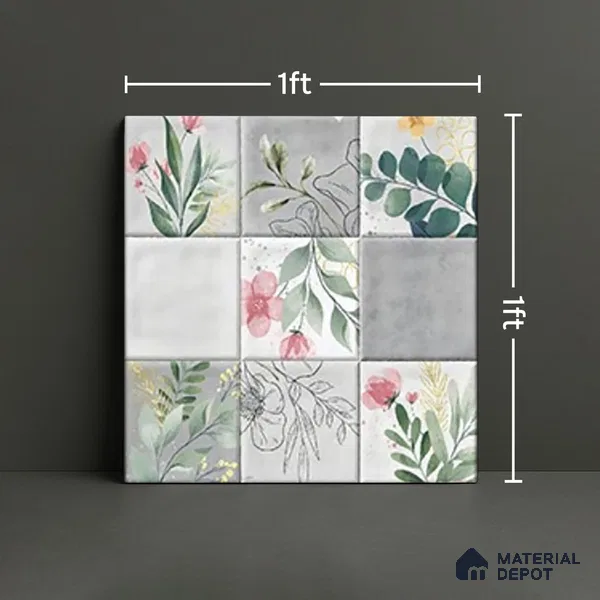 TL 07186 D Filo Nexo Ebro Deco 1 ft x 1 ft Matte Finish Ceramic Tile - 10 mm