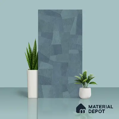 Punch Floor & Wall Tile TL 07889 Levels Aqua Decor - 1 4 ft x 2 ft Matte Finish Vitrified Tile - 9 mm  | Suitable For living Room, Bedroom, Bathroom