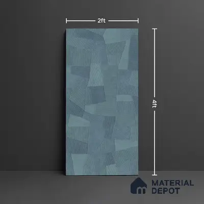 Punch Floor & Wall Tile TL 07889 Levels Aqua Decor - 1 4 ft x 2 ft Matte Finish Vitrified Tile - 9 mm  | Suitable For living Room, Bedroom, Bathroom