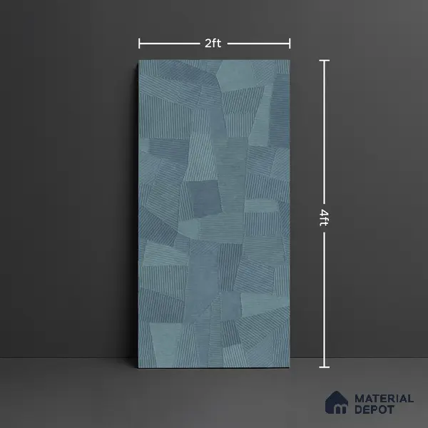 Punch Floor & Wall Tile TL 07889 Levels Aqua Decor - 1 4 ft x 2 ft Matte Finish Vitrified Tile - 9 mm  | Suitable For living Room, Bedroom, Bathroom
