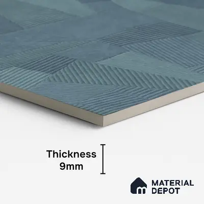 Punch Floor & Wall Tile TL 07889 Levels Aqua Decor - 1 4 ft x 2 ft Matte Finish Vitrified Tile - 9 mm  | Suitable For living Room, Bedroom, Bathroom