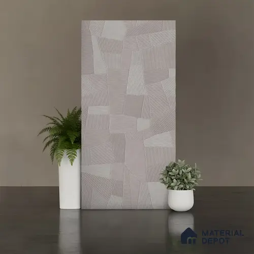 Punch Floor & Wall Tile TL 07897 Levels Steel Decor - 1 4 ft x 2 ft Matte Finish Vitrified Tile - 9 mm | Suitable For living Room, Bedroom, Bathroom