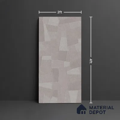 Punch Floor & Wall Tile TL 07897 Levels Steel Decor - 1 4 ft x 2 ft Matte Finish Vitrified Tile - 9 mm  | Suitable For living Room, Bedroom, Bathroom