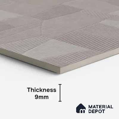 Punch Floor & Wall Tile TL 07897 Levels Steel Decor - 1 4 ft x 2 ft Matte Finish Vitrified Tile - 9 mm  | Suitable For living Room, Bedroom, Bathroom