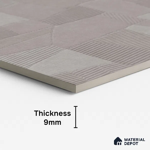Punch Floor & Wall Tile TL 07897 Levels Steel Decor - 1 4 ft x 2 ft Matte Finish Vitrified Tile - 9 mm  | Suitable For living Room, Bedroom, Bathroom