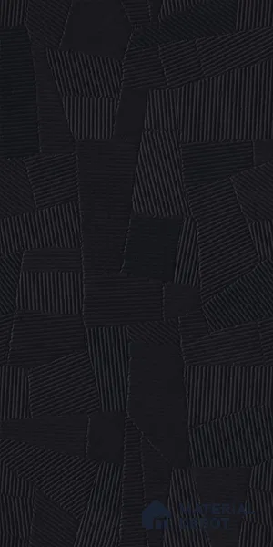 Punch Floor & Wall Tile TL 07891 Levels Black Decor - 1 4 ft x 2 ft Matte Finish Vitrified Tile - 9 mm  | Suitable For living Room, Bedroom, Bathroom
