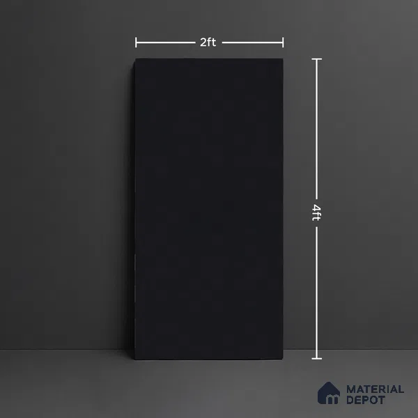 Stone Floor & Wall Tile TL 07891 B Levels Black 4 ft x 2 ft Matte Finish Endless Vitrified Tile - 9 mm  | Suitable For living Room, Bedroom, Bathroom