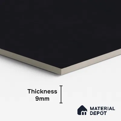 Stone Floor & Wall Tile TL 07891 B Levels Black 4 ft x 2 ft Matte Finish Endless Vitrified Tile - 9 mm  | Suitable For living Room, Bedroom, Bathroom