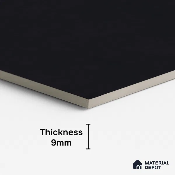 Stone Floor & Wall Tile TL 07891 B Levels Black 4 ft x 2 ft Matte Finish Endless Vitrified Tile - 9 mm  | Suitable For living Room, Bedroom, Bathroom