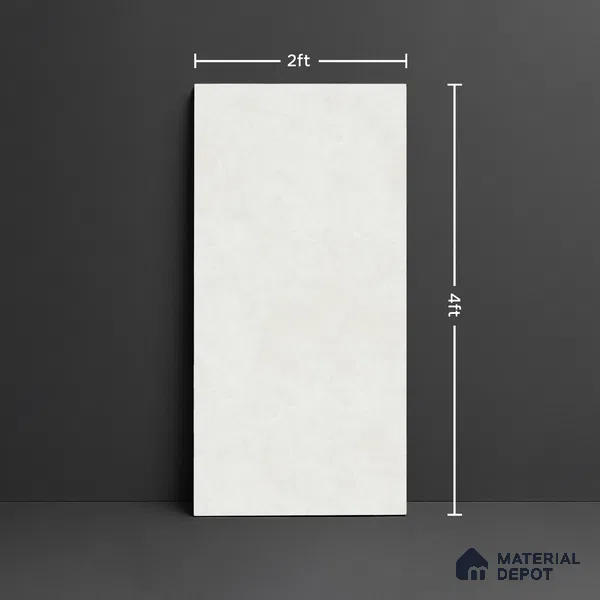 Stone Floor & Wall Tile TL 07899 B Levels White 4 ft x 2 ft Matte Finish Endless Vitrified Tile - 9 mm  | Suitable For living Room, Bedroom, Bathroom (Sample)