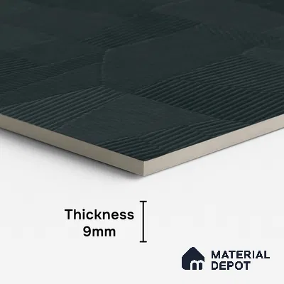 Punch Floor & Wall Tile TL 07898 Levels Teal Decor - 1 4 ft x 2 ft Matte Finish Vitrified Tile - 9 mm  | Suitable For living Room, Bedroom, Bathroom