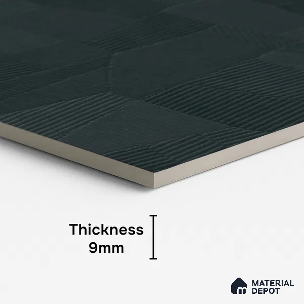 Punch Floor & Wall Tile TL 07898 Levels Teal Decor - 1 4 ft x 2 ft Matte Finish Vitrified Tile - 9 mm  | Suitable For living Room, Bedroom, Bathroom