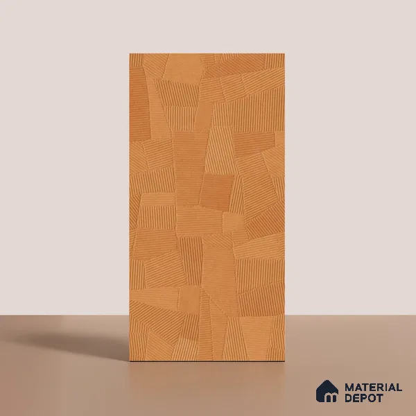 Punch Floor & Wall Tile TL 07894 Levels Marigold Decor - 1 4 ft x 2 ft Matte Finish Vitrified Tile - 9 mm | Suitable For living Room, Bedroom, Bathroom
