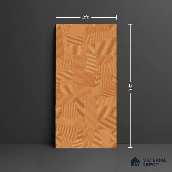 Punch Floor & Wall Tile TL 07894 Levels Marigold Decor - 1 4 ft x 2 ft Matte Finish Vitrified Tile - 9 mm | Suitable For living Room, Bedroom, Bathroom