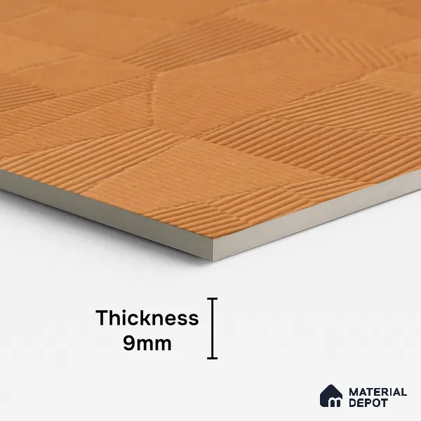 Punch Floor & Wall Tile TL 07894 Levels Marigold Decor - 1 4 ft x 2 ft Matte Finish Vitrified Tile - 9 mm | Suitable For living Room, Bedroom, Bathroom