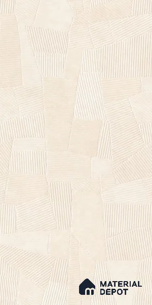 Punch Floor & Wall Tile TL 07890 Levels Beige Decor - 1 4 ft x 2 ft Matte Finish Vitrified Tile - 9 mm | Suitable For living Room, Bedroom, Bathroom