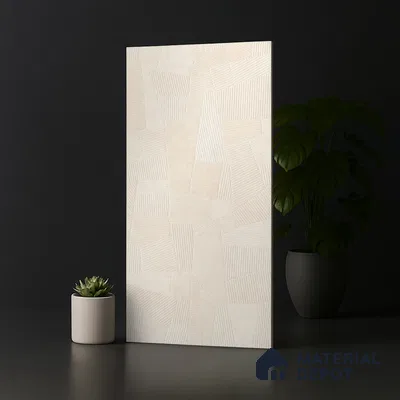 Punch Floor & Wall Tile TL 07890 Levels Beige Decor - 1 4 ft x 2 ft Matte Finish Vitrified Tile - 9 mm  | Suitable For living Room, Bedroom, Bathroom