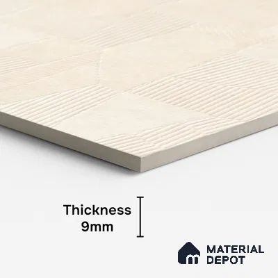 Punch Floor & Wall Tile TL 07890 Levels Beige Decor - 1 4 ft x 2 ft Matte Finish Vitrified Tile - 9 mm  | Suitable For living Room, Bedroom, Bathroom