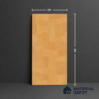 Punch Floor & Wall Tile TL 07895 Levels Melon Yellow Decor - 1 4 ft x 2 ft Matte Finish Vitrified Tile - 9 mm  | Suitable For living Room, Bedroom, Bathroom