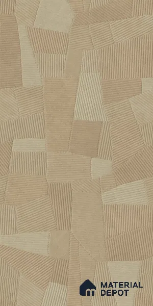 Punch Floor & Wall Tile TL 07896 Levels Sand Decor - 1 4 ft x 2 ft Matte Finish Vitrified Tile - 9 mm  | Suitable For living Room, Bedroom, Bathroom