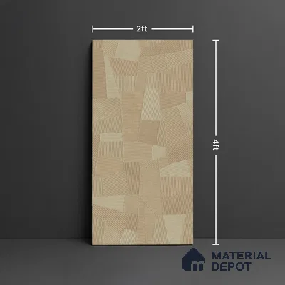Punch Floor & Wall Tile TL 07896 Levels Sand Decor - 1 4 ft x 2 ft Matte Finish Vitrified Tile - 9 mm  | Suitable For living Room, Bedroom, Bathroom