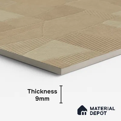 Punch Floor & Wall Tile TL 07896 Levels Sand Decor - 1 4 ft x 2 ft Matte Finish Vitrified Tile - 9 mm  | Suitable For living Room, Bedroom, Bathroom