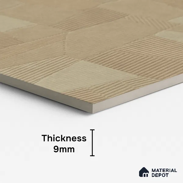 Punch Floor & Wall Tile TL 07896 Levels Sand Decor - 1 4 ft x 2 ft Matte Finish Vitrified Tile - 9 mm  | Suitable For living Room, Bedroom, Bathroom