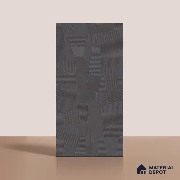 Punch Floor & Wall Tile TL 07892 Levels DimGrey Decor - 1 4 ft x 2 ft Matte Finish Vitrified Tile - 9 mm  | Suitable For living Room, Bedroom, Bathroom