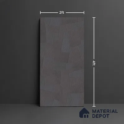 Punch Floor & Wall Tile TL 07892 Levels DimGrey Decor - 1 4 ft x 2 ft Matte Finish Vitrified Tile - 9 mm  | Suitable For living Room, Bedroom, Bathroom