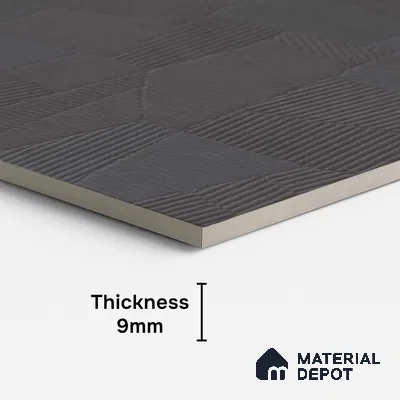 Punch Floor & Wall Tile TL 07892 Levels DimGrey Decor - 1 4 ft x 2 ft Matte Finish Vitrified Tile - 9 mm  | Suitable For living Room, Bedroom, Bathroom
