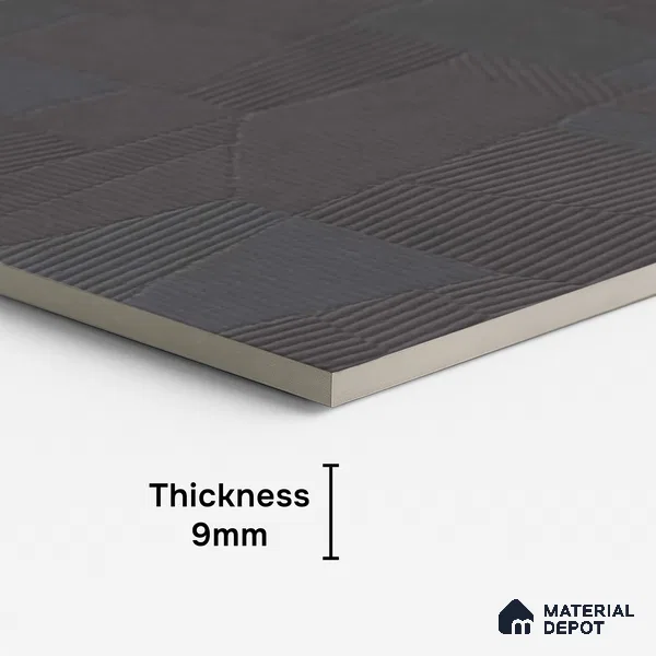 Punch Floor & Wall Tile TL 07892 Levels DimGrey Decor - 1 4 ft x 2 ft Matte Finish Vitrified Tile - 9 mm  | Suitable For living Room, Bedroom, Bathroom