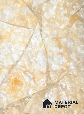 PN 06687 Marble Look Alabaster Sheet 8 ft x 4 ft Texture Finish  - 6 mm | Suitable for  Pooja Room, Feature Wall, Ceiling & Reception